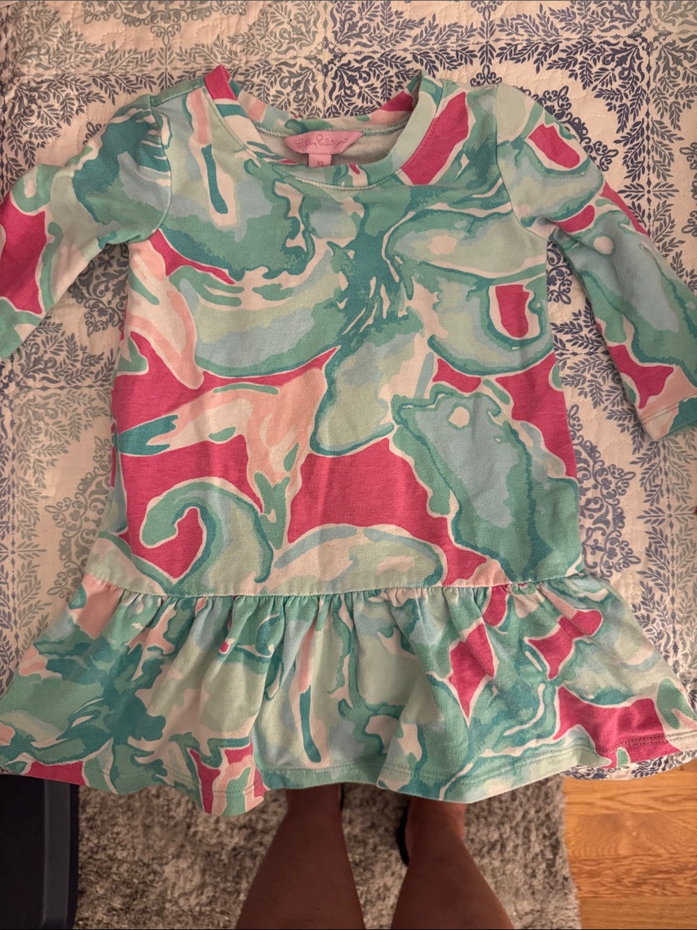 Lilly Pulitzer Aqua, Mint & Pink Swirl Knit Top